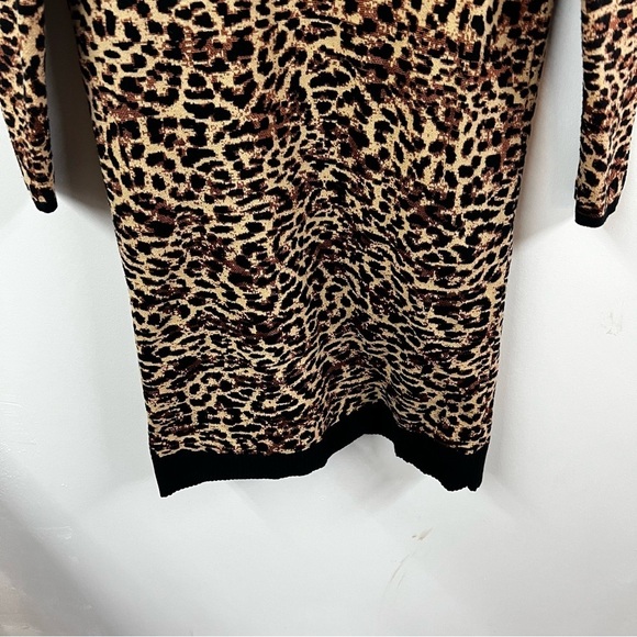Chico’s Jacquard Leopard Animal Print Cardigan Sweater - Picture 10 of 13